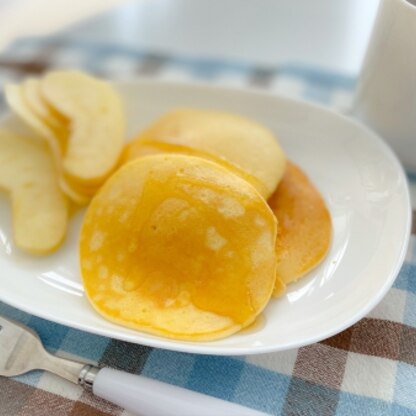 いつものパンケーキとは違いふわふわになり美味しかったです◡̈⋆